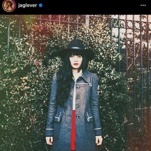 Dear creatures navy blue coat